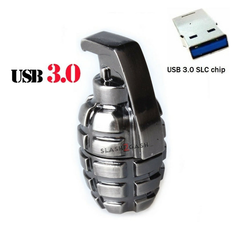 Grenade USB Flash Drive 3.0 Metal Memory Stick Pendrive 10x FASTER! 32GB 3.0 Double the storage for $10 more! USB Flash Drive - Tophatter Daily Deals