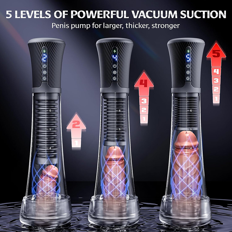 Acmejoy - Upgraded Stroker & Pump & Glans Trainer 3 IN 1 Vibration, Suction & App Control Penis Pump Penis Pumps - Tophatter Daily Deals