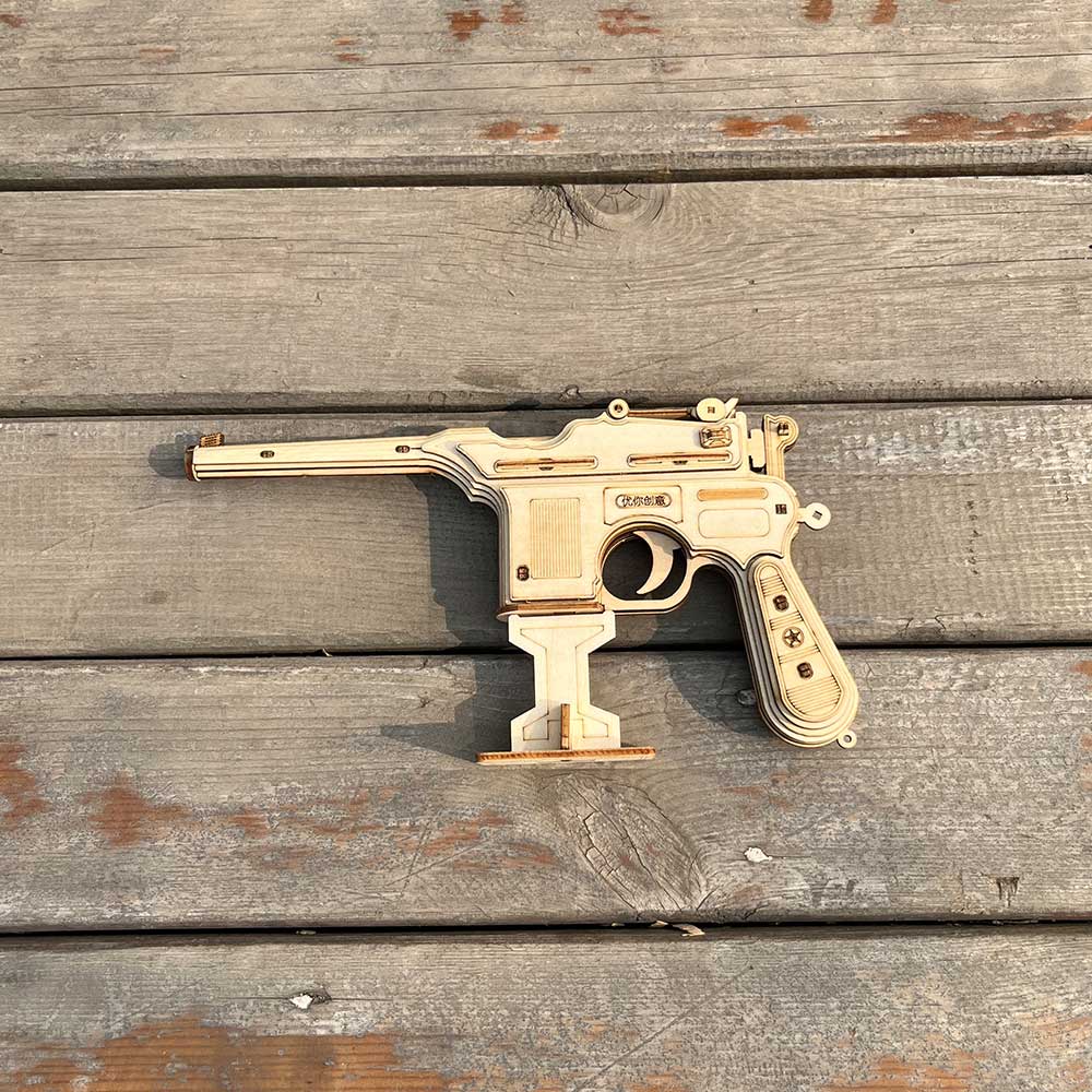 Mauser Military Pistol Wooden Model Pistol 3D Puzzle - Tophatter Daily Deals