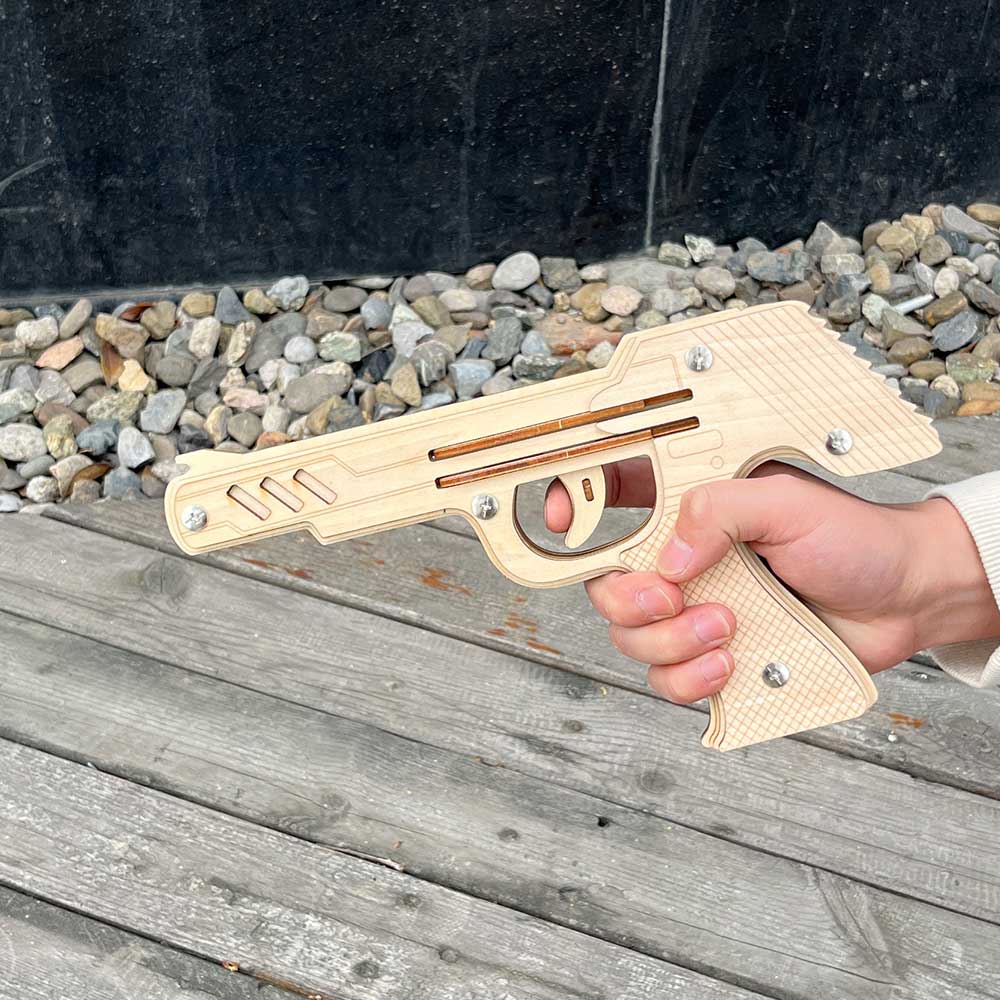 DIY 3D Semi-auto Rubber Band Pistol Model Kit - Tophatter Daily Deals