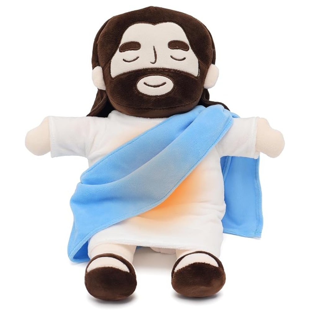 Soft Soothing Breathing Jesus Plushie for Kids Bedtime - Tophatter Daily Deals