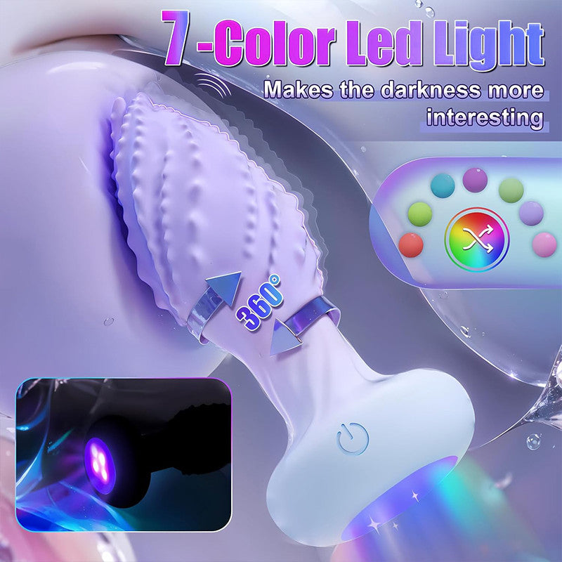 Little Monster - 360° rotating anal vibrator, 10 vibration frequencies, 7-color LED light Anal Toys - Tophatter Daily Deals