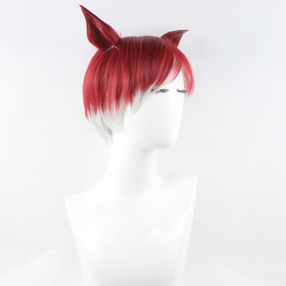 Final Fantasy XIV The Crystal Exarch G'raha Tia Red White Cosplay Wig - Wig + Ears Wig - Tophatter Daily Deals