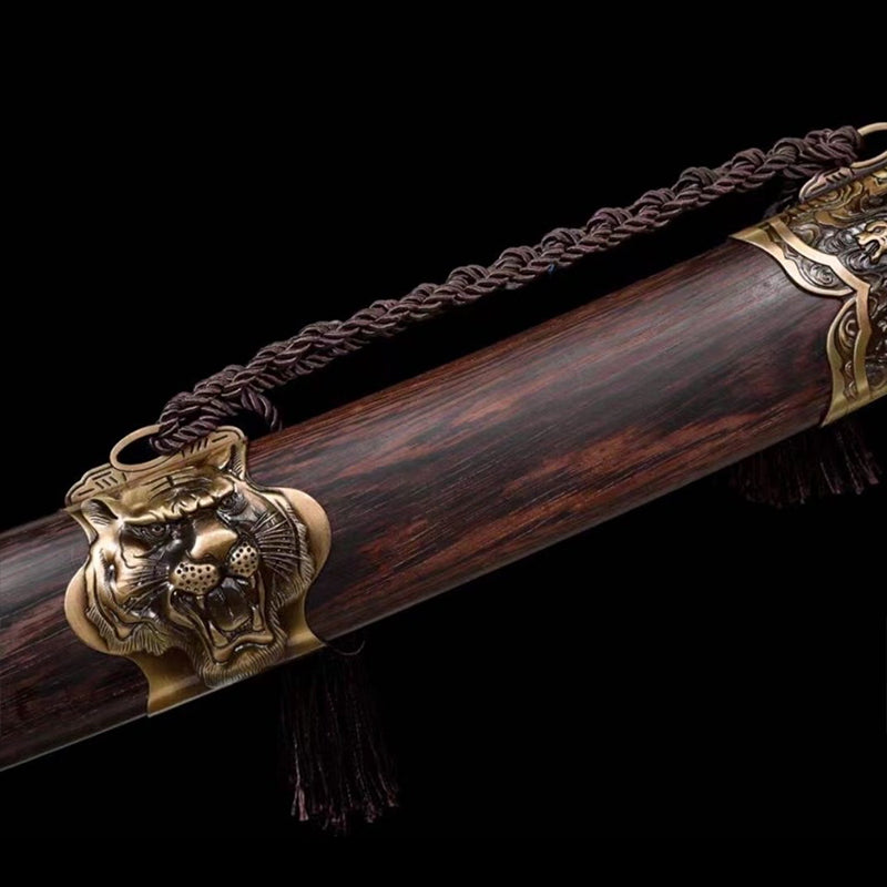Handmade Tiger High Manganese Steel Chinese Sword - Tophatter Daily Deals
