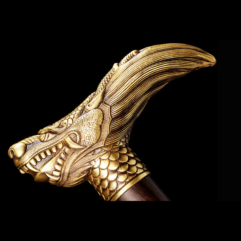 Ebony Dragon Head Cane Sword - Tophatter Daily Deals