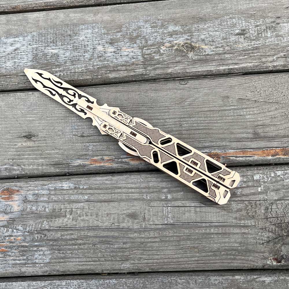 6 Cool Wooden Knife Model Kit 3D Blade Puzzle Toy - Tophatter Daily Deals