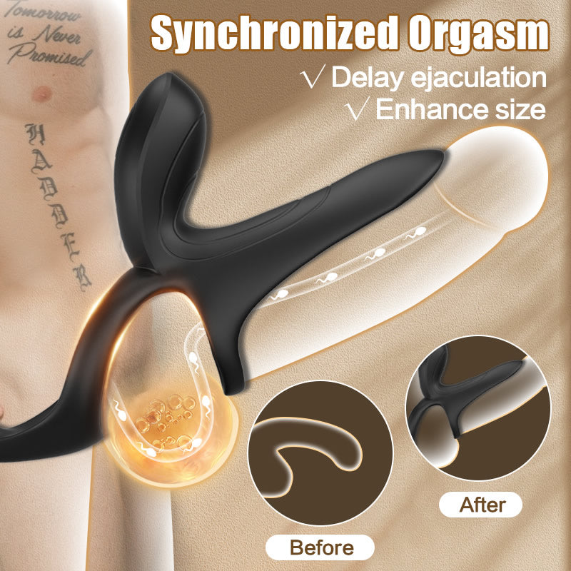 Sonic - Vibrating 3 in 1 Penis Ring Penis Rings - Tophatter Daily Deals