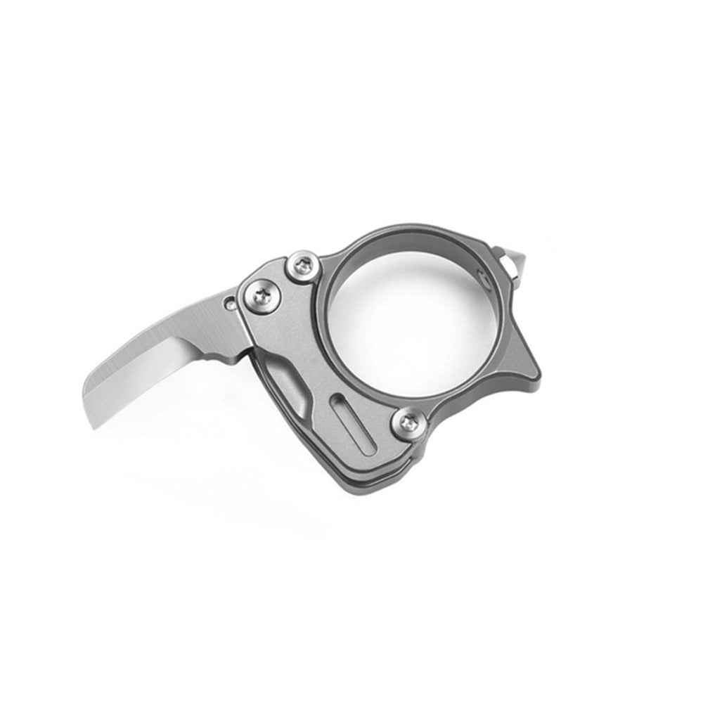 Zyac Titanium Alloy Ring Knife Gray - Tophatter Daily Deals