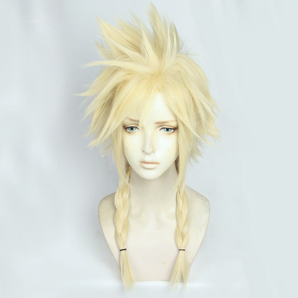 Final Fantasy VII Remake Cloud Strife Girl Ver 2 Golden Cosplay Wig Wig - Tophatter Daily Deals