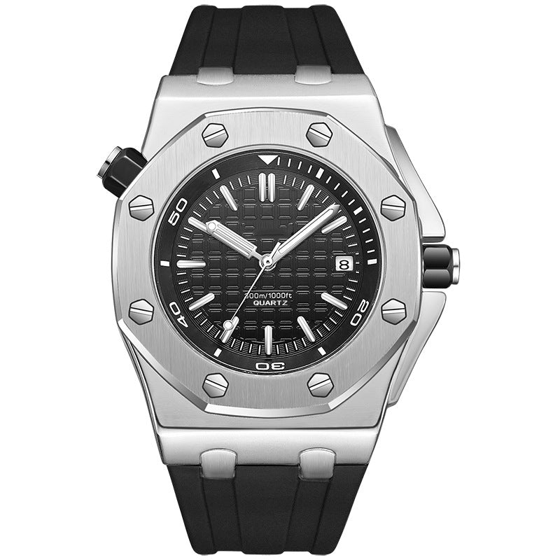 Luxury Stainless Steel Quartz Watch Men Military Watch Causal Fashion Excellent Wristwatch Black Watches - Tophatter Daily Deals