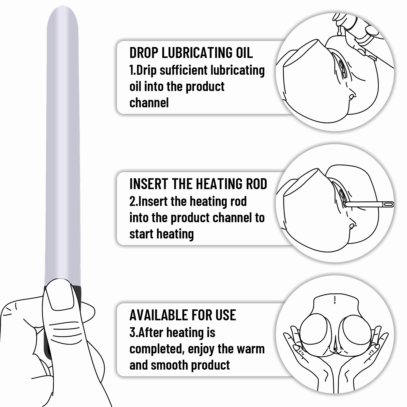 Acmejoy - Heating Rod for Toys with 45°C Smart Temperature Control Lube & Essential - Tophatter Daily Deals