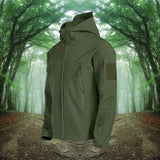 Waterproof Men's Outdoor Jacket - Military Cut, Poly Blend Military Green - Tophatter Daily Deals