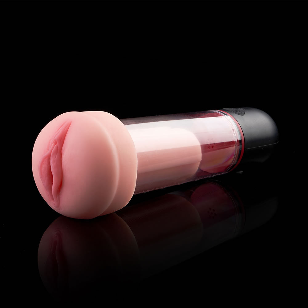 Acmejoy S-HANDE Pussy-Shaped Sleeve 3 Sucking 9 Vibrating Male Enlargement Pumps Penis Pumps - Tophatter Daily Deals