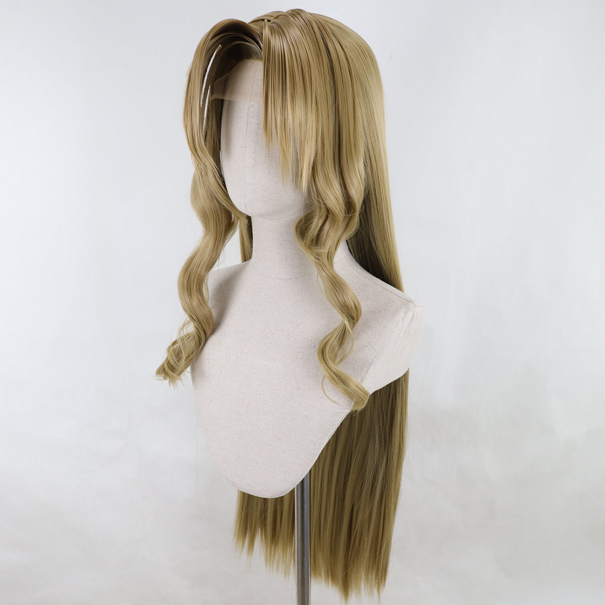 Final Fantasy VII Rebirth FF7R Aerith Gainsborough Loveless Brown Cosplay Wig Wig - Tophatter Daily Deals