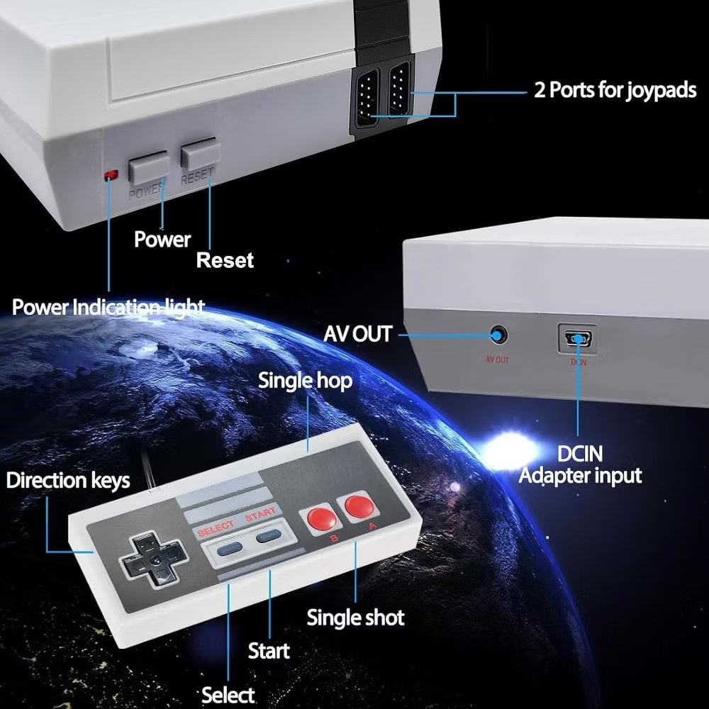 Retro Mini Gaming Console with 620 Classic Games, AV Output, and Dual Controllers Video Games & Consoles - Tophatter Daily Deals