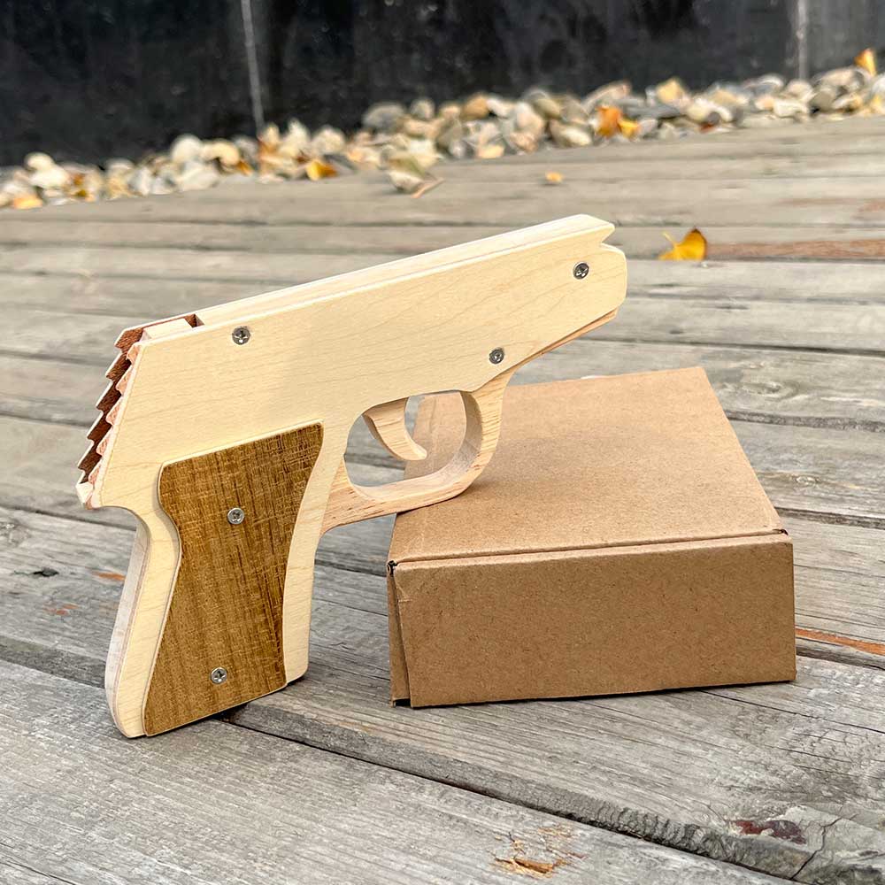 Makarovpistol Assembled Pistol Wooden Replica Rubber Band Gun - Tophatter Daily Deals
