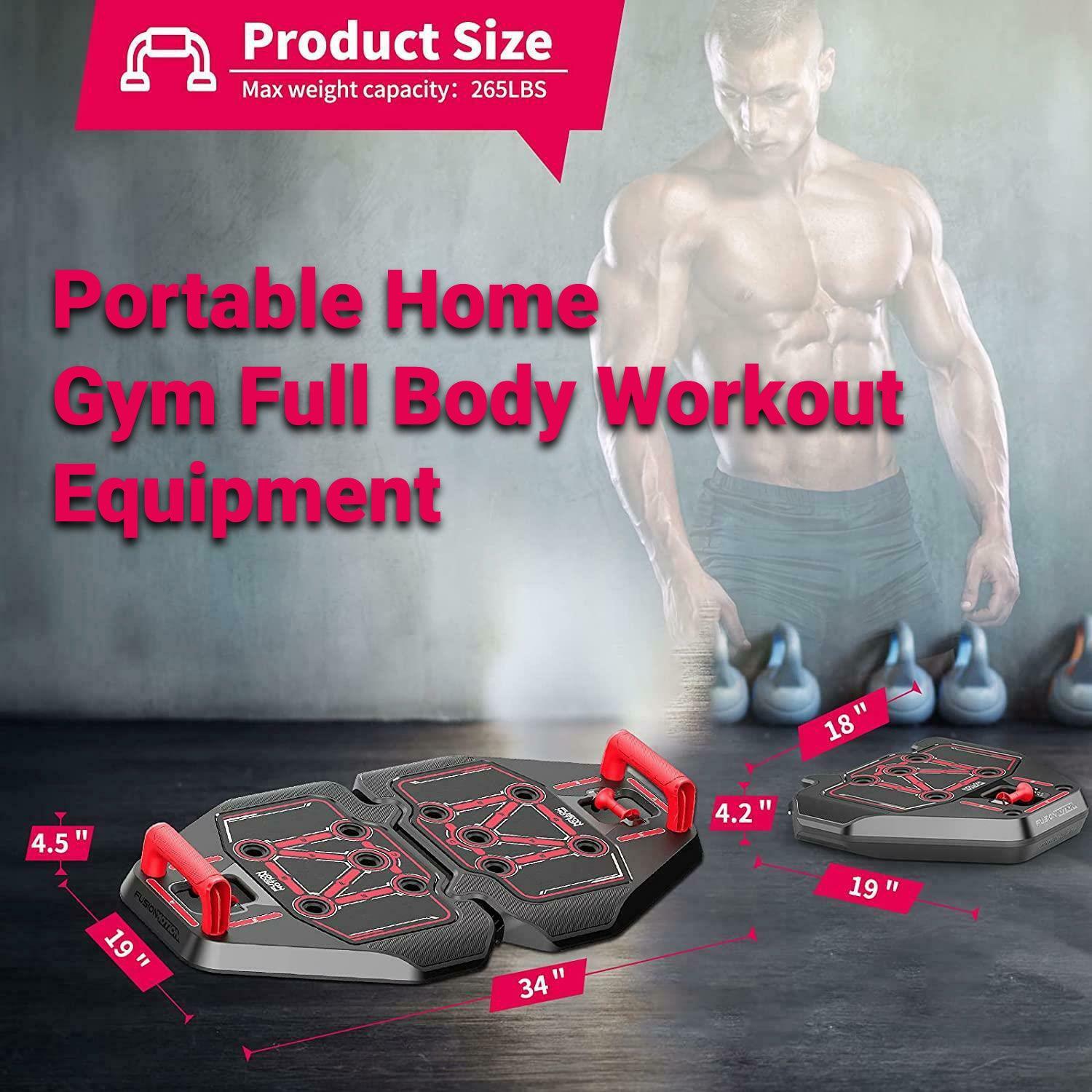 Portable Home Gym Equipment - All-In-One Portable Home Gym Full Body Workout Equipment Exercise & Fitness - Tophatter Daily Deals