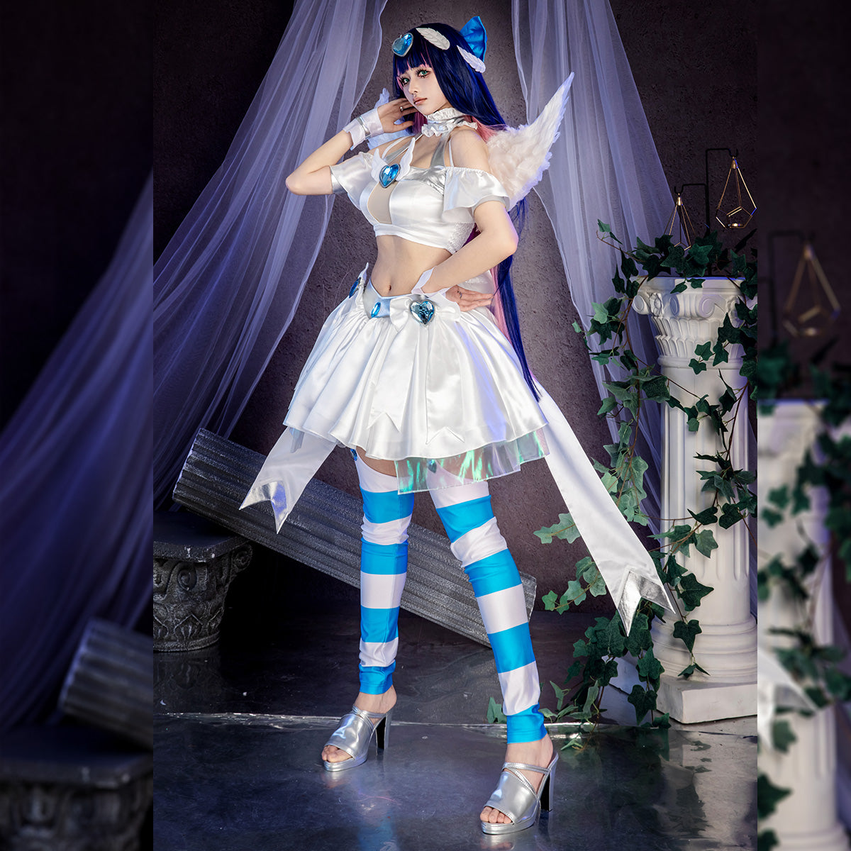 【Pre-Order】New Panty And Stocking with Garterbelt Angel Stocking Cosplay Costume Costume - Tophatter Daily Deals