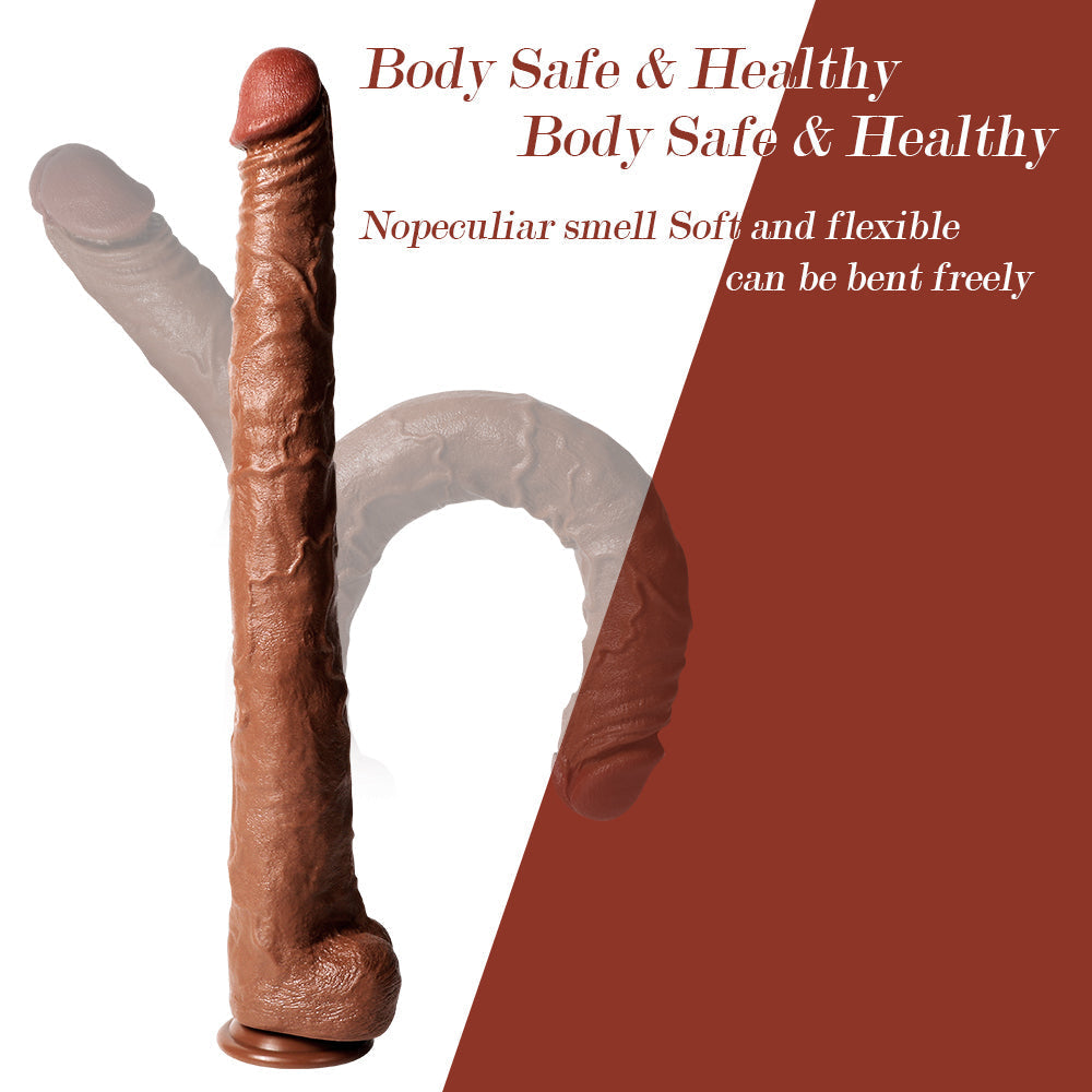 Buder - Long Big Dildo for Beginners and Experienced Players 22.04 Inches Dildos - Tophatter Daily Deals