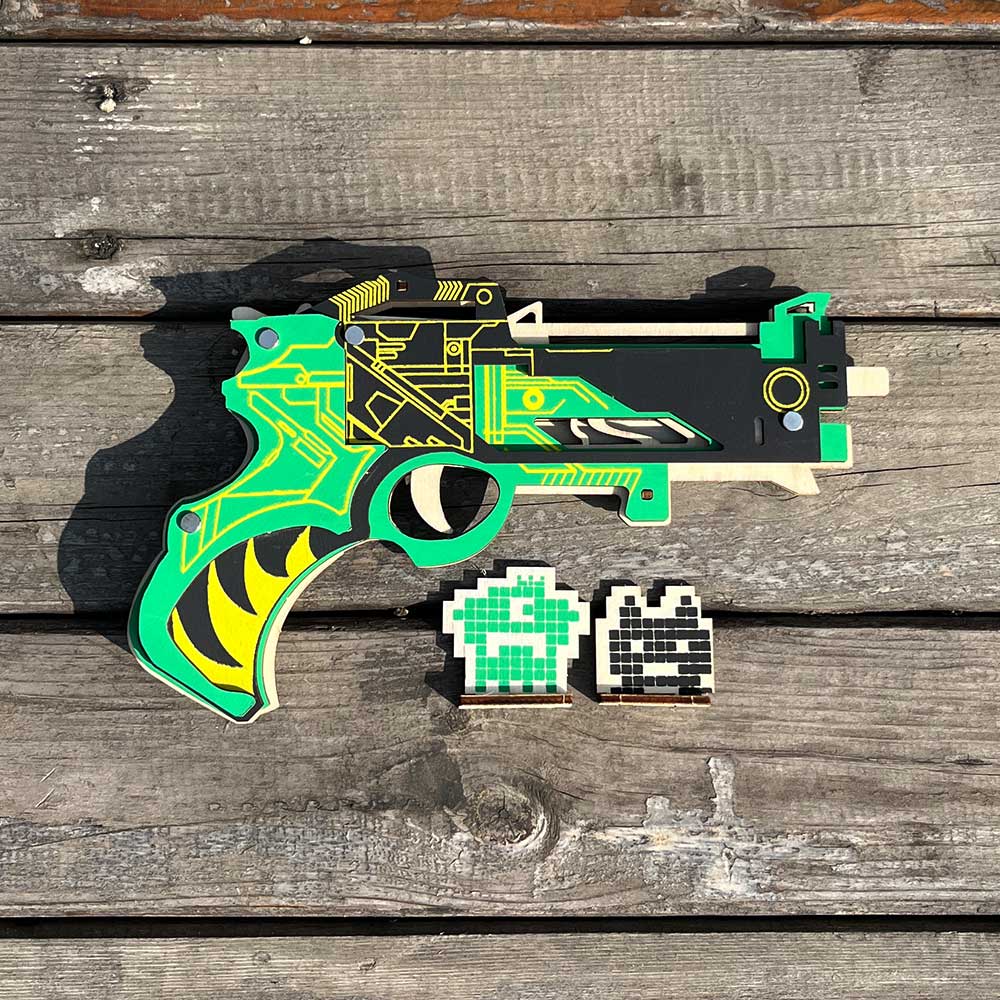 Hunting Gun 3D Rubber Band Gun Wooden Model Kit - Tophatter Daily Deals