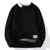 Soft Mens Crewneck Sweater - Relaxed Knit, Warm Casual Black - Tophatter Daily Deals