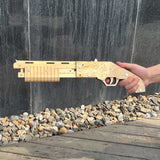 Wooden Mossberg Shotgun Rubber Band Gun Model Kit - Tophatter Daily Deals