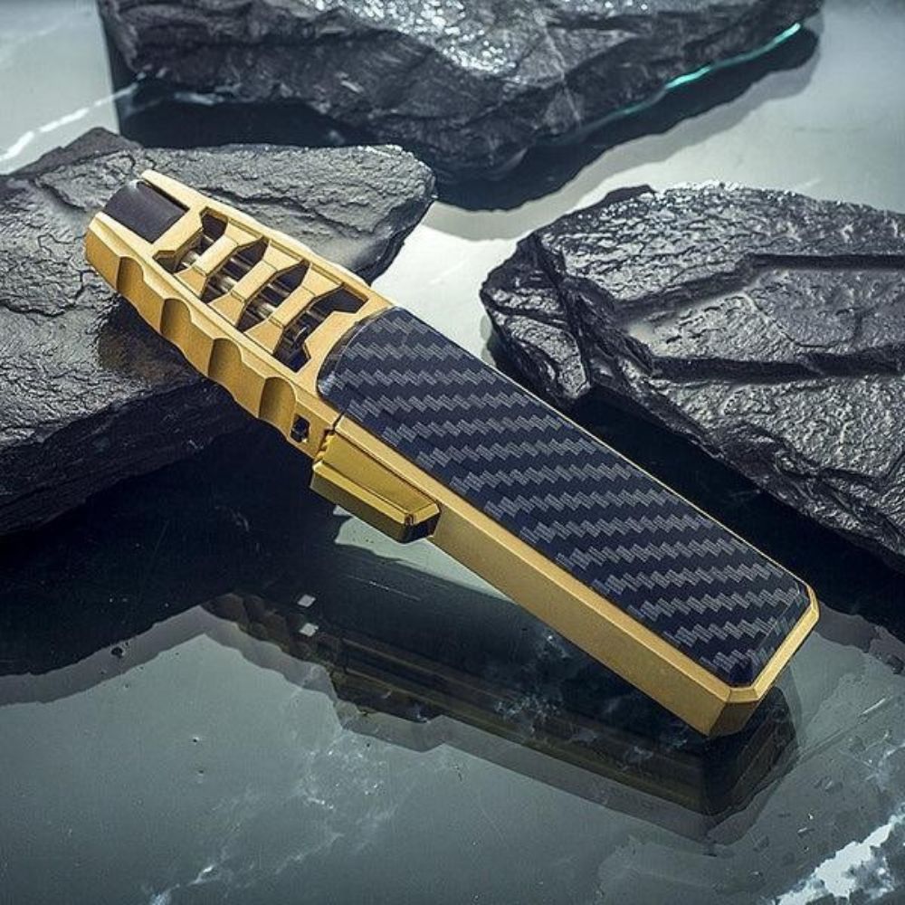 Windproof Torch Lighter Culinary Torch Fall 2025 Gift Gold - Tophatter Daily Deals