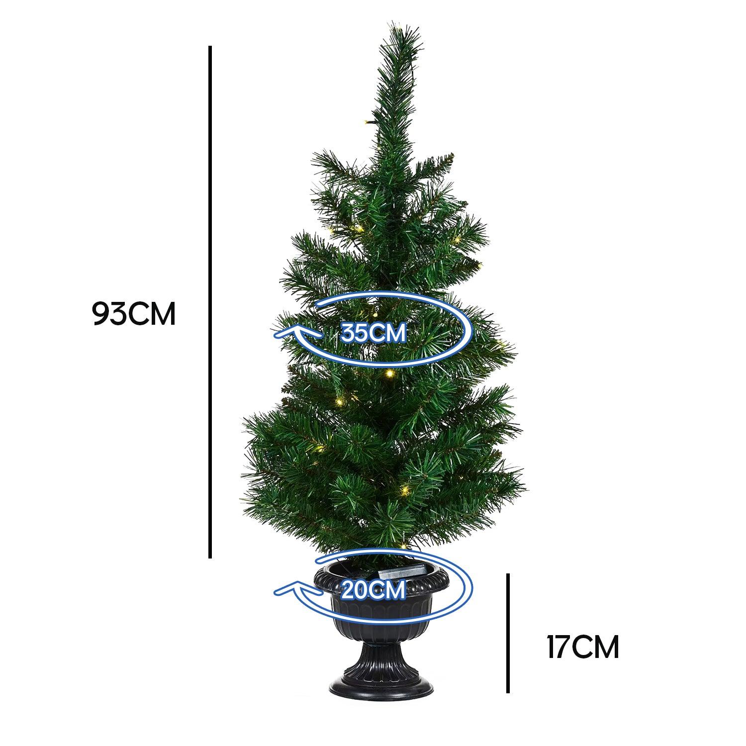 Xmas Tree Decorations Set- 3 Pcs Christmas Trees Wreath And LED Light Up Bulb Set Christmas - Tophatter Daily Deals