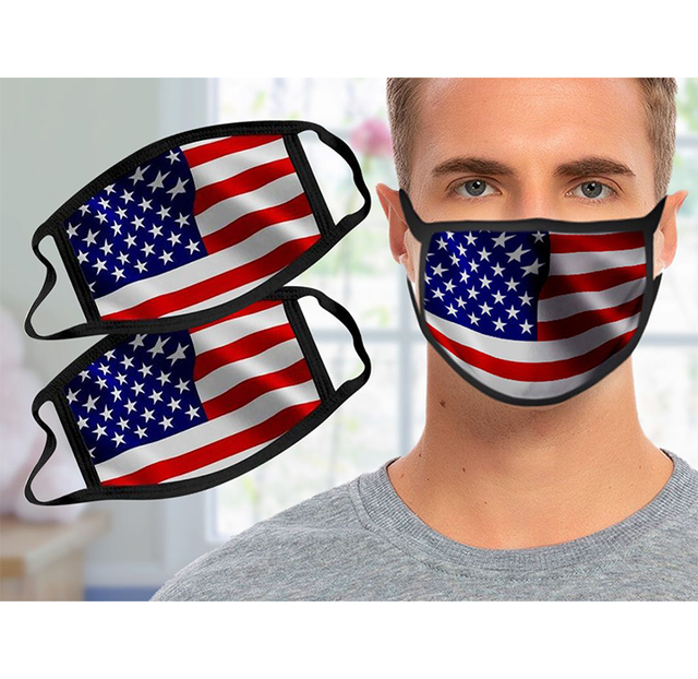 4-Pack Washable/Reusable USA Flag Mask Health & Wellness - Tophatter Daily Deals