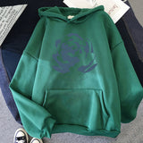 Oversized Cozy Hoodie - Pullover, Polyester, Streetwear Green - Tophatter Daily Deals