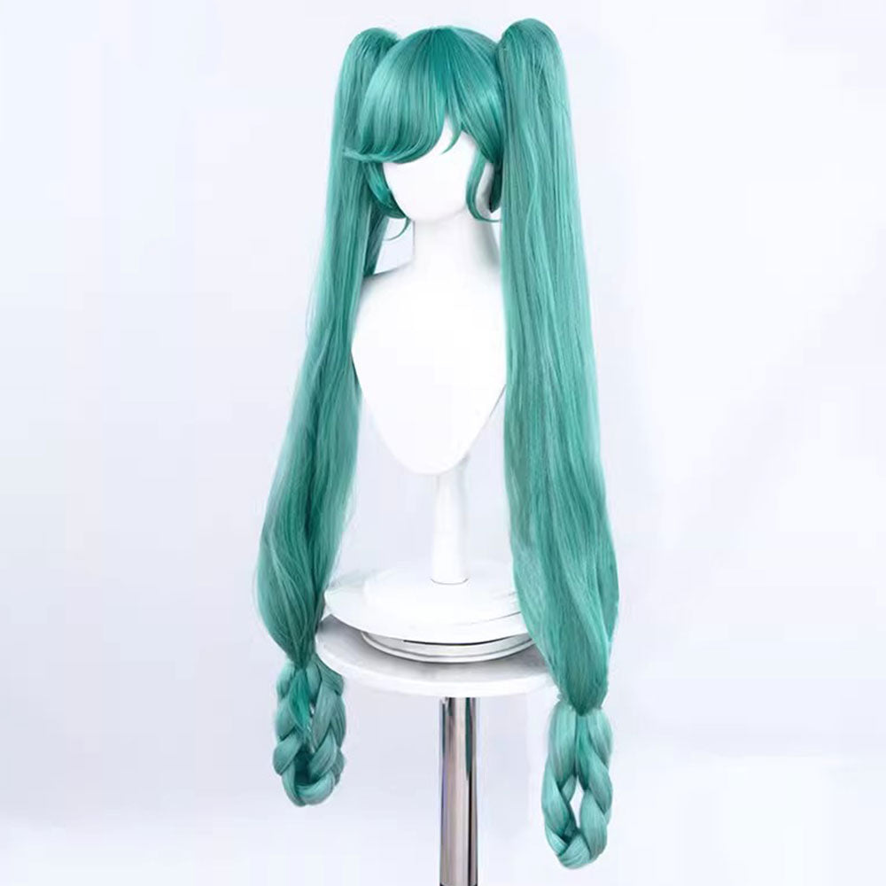 2024 Snow Virtual Girl Vocal Idol Halloween Green Cosplay Wig Wig - Tophatter Daily Deals