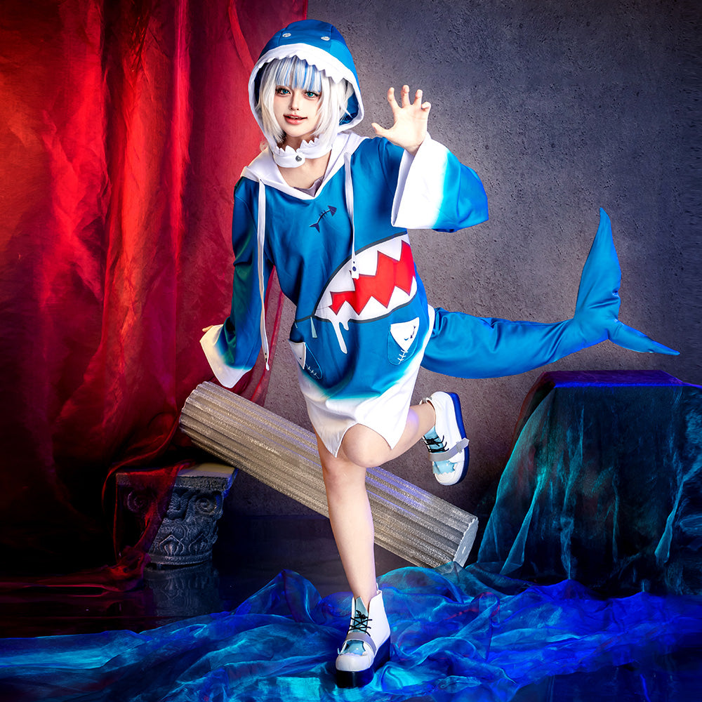 Hololive Virtual YouTuber English Gawr Gura Cosplay Costume Costume - Tophatter Daily Deals
