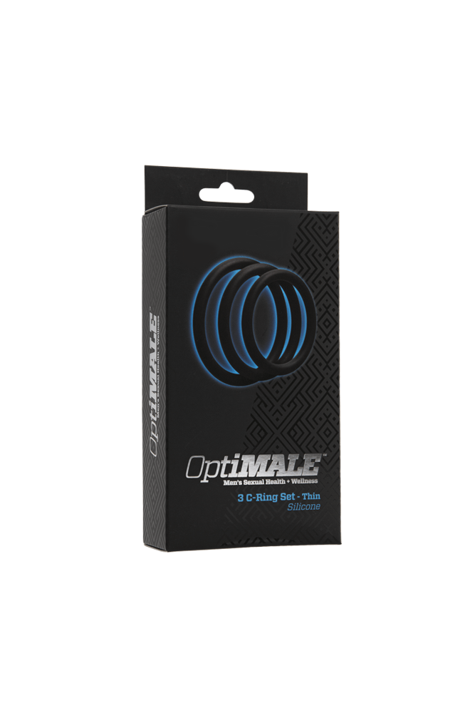 Doc Johnson - Optimale - C-Ring Set - Thin - Black Sex Toy - Tophatter Daily Deals