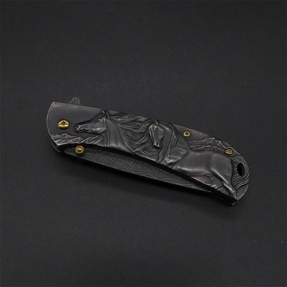 3D Horse Sculpture Folding Knife - Tophatter Daily Deals