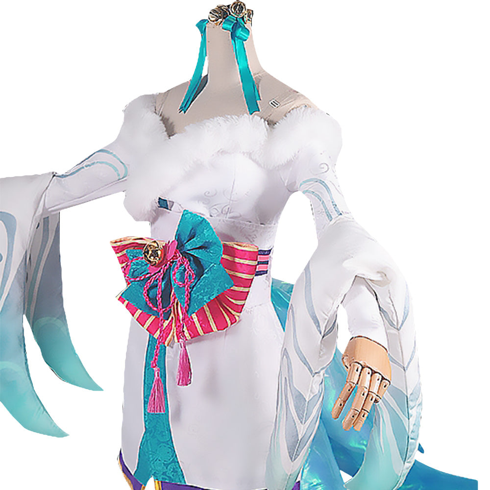 League of Legends LOL Spirit Blossom Ahri White Version Cosplay Costume Costume - Tophatter Daily Deals