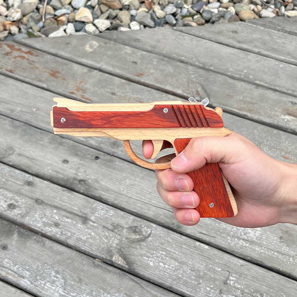 Wooden M9 Replica Rubber Band Gun - Tophatter Daily Deals