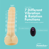 BMS PL Amazing Adam Vibrating & Rotating Ivory Dildo 7" with Remote Realistic Vibrating Dildo - Tophatter Daily Deals