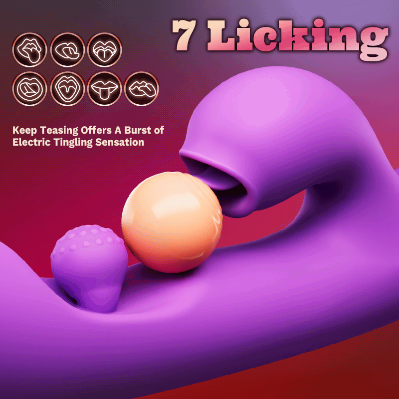 Acmejoy - Tongue Licking Clitoral Stimulator Vibrator With 360° Rotation Rubbing Ball Vibrators - Tophatter Daily Deals