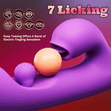 Acmejoy - Tongue Licking Clitoral Stimulator Vibrator With 360° Rotation Rubbing Ball Vibrators - Tophatter Daily Deals