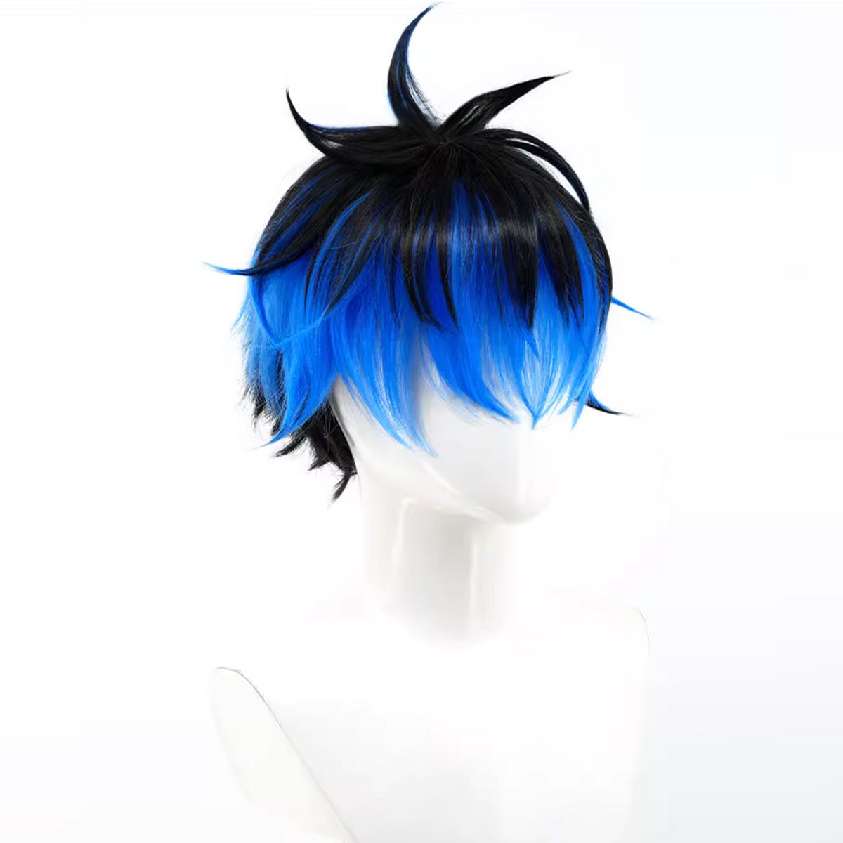The Hundred Line -Last Defense Academy-Yugamu Omokage Blue Black Cosplay Wig Wig - Tophatter Daily Deals