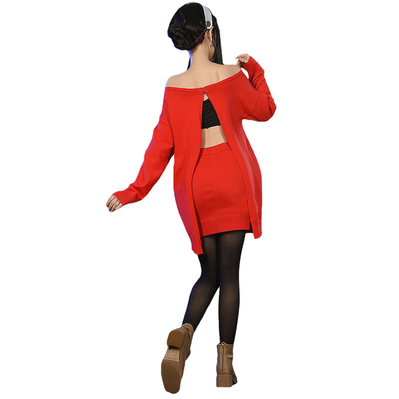 SPY X FAMILY Yor Forger Famliy Red Sweater Cosplay Costume Costume - Tophatter Daily Deals