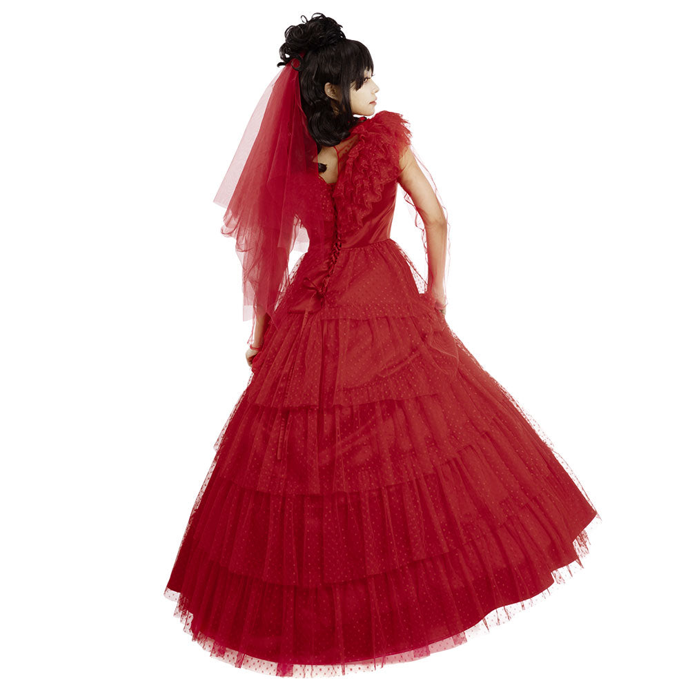 Beetlejuice Lydia Deetz Red Dress Cosplay Costume Costume - Tophatter Daily Deals
