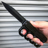Knuckle style Tactical spring Assisted Open Folding Pocket Knife - Tophatter Daily Deals