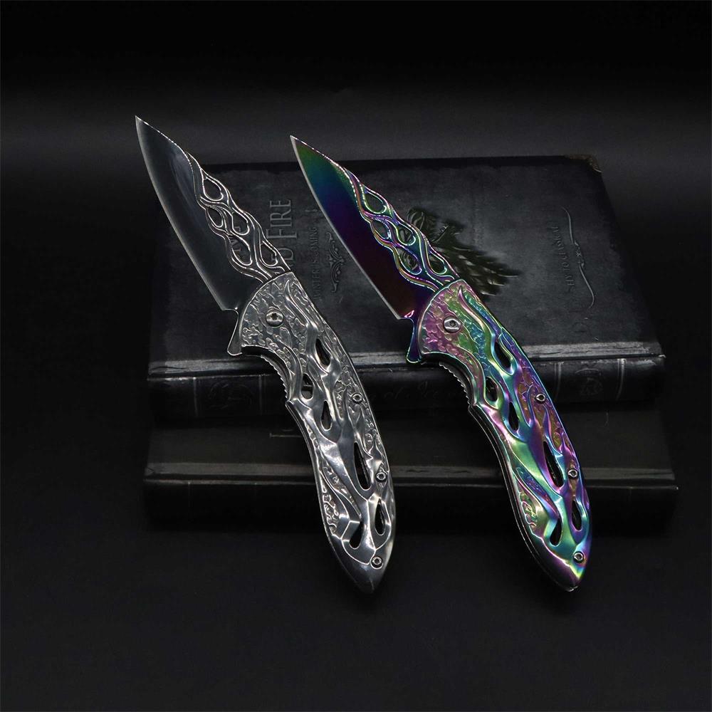 Fantastic Flame Shape Folding Knife - Tophatter Daily Deals