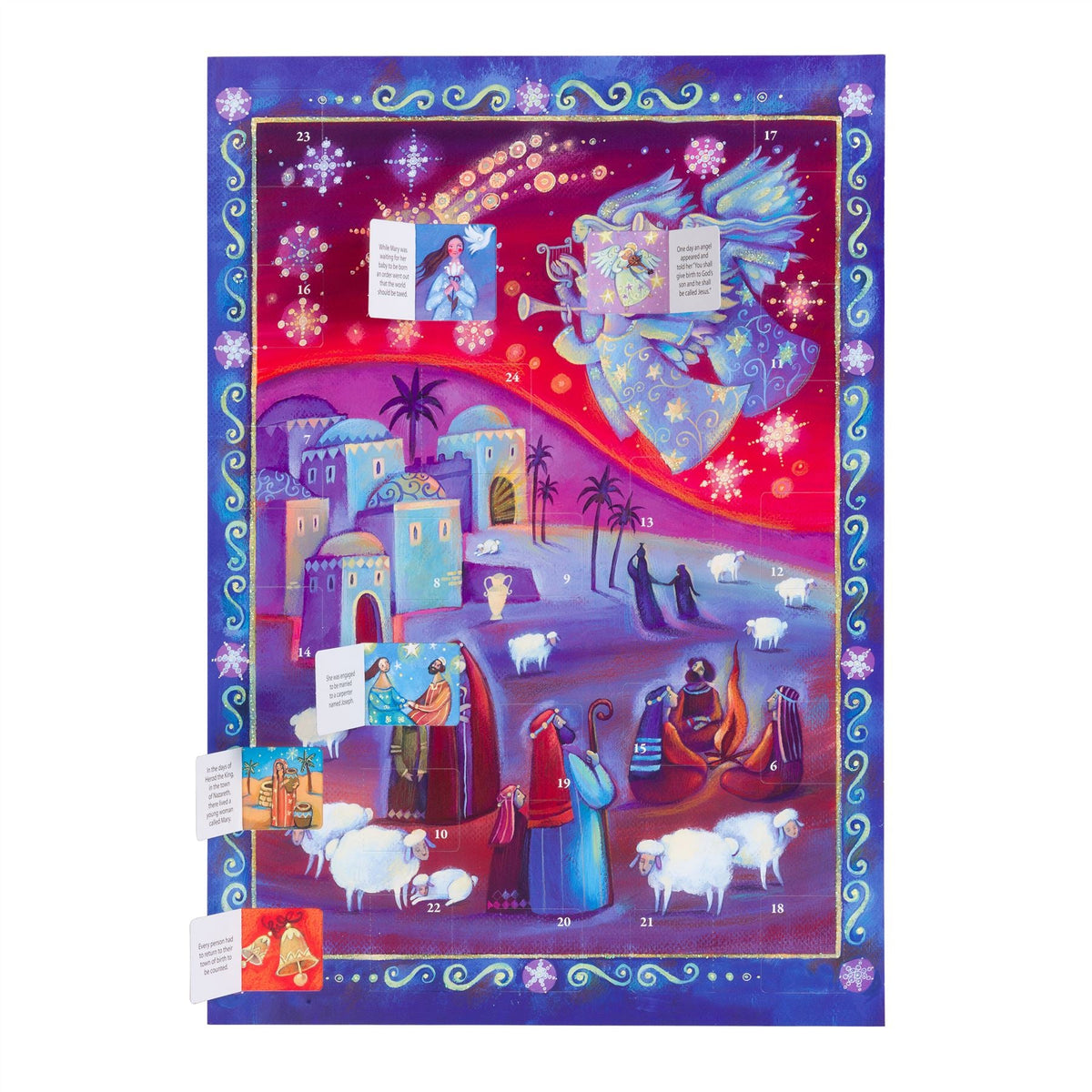 Christmas Advent Calendar The Shepherd's Watch Story Calendar | Religious Advent Calendar Traditional Advent Calendar | Picture Advent Calendar Paper Advent Calendar Advent Calendar - Tophatter Daily Deals