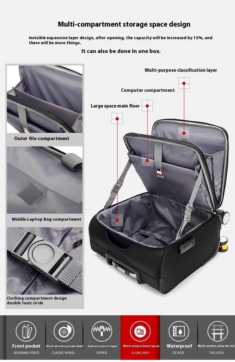 Business Luggage Men's Oxford Cloth Luggage Travel Boarding Women's Suitcase 0 - Tophatter Daily Deals