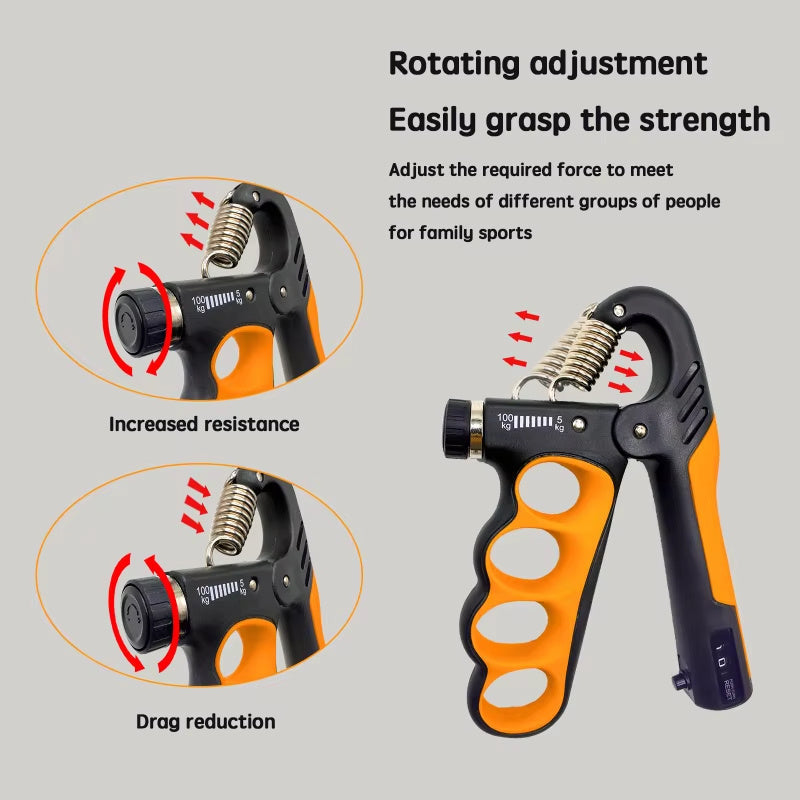 5-100kg Hand Grip Muscle Strengthener Trainer Adjustable Hands Gripper Strength Wrist Weights Expander Gym Exercise Accessories 5 - Tophatter Daily Deals