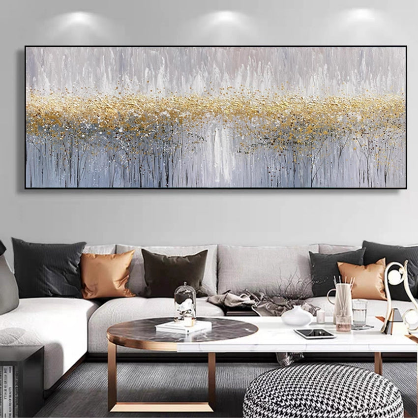 Abstract Foil Artwork Modern Decor Oil Painting On Canvas Lanscaple Pure Hand-painted Pictures Unframed A 0 - Tophatter Daily Deals
