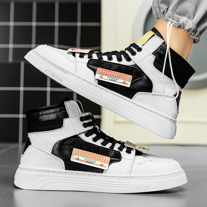 Autumn High Top Versatile Personalized White Tide Shoes 0 - Tophatter Daily Deals