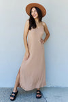 Ninexis Good Energy Full Size Cami Side Slit Maxi Dress in Camel Casual Dresses - Tophatter Daily Deals